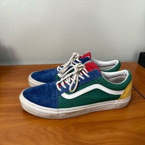 Vans‎ Old Skool Yacht Club Multicolor Colorblock Primary Suede Sneaker Retro M10